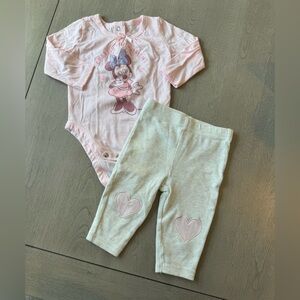 Disney Minnie Mouse long sleeve and legging set 6-9m